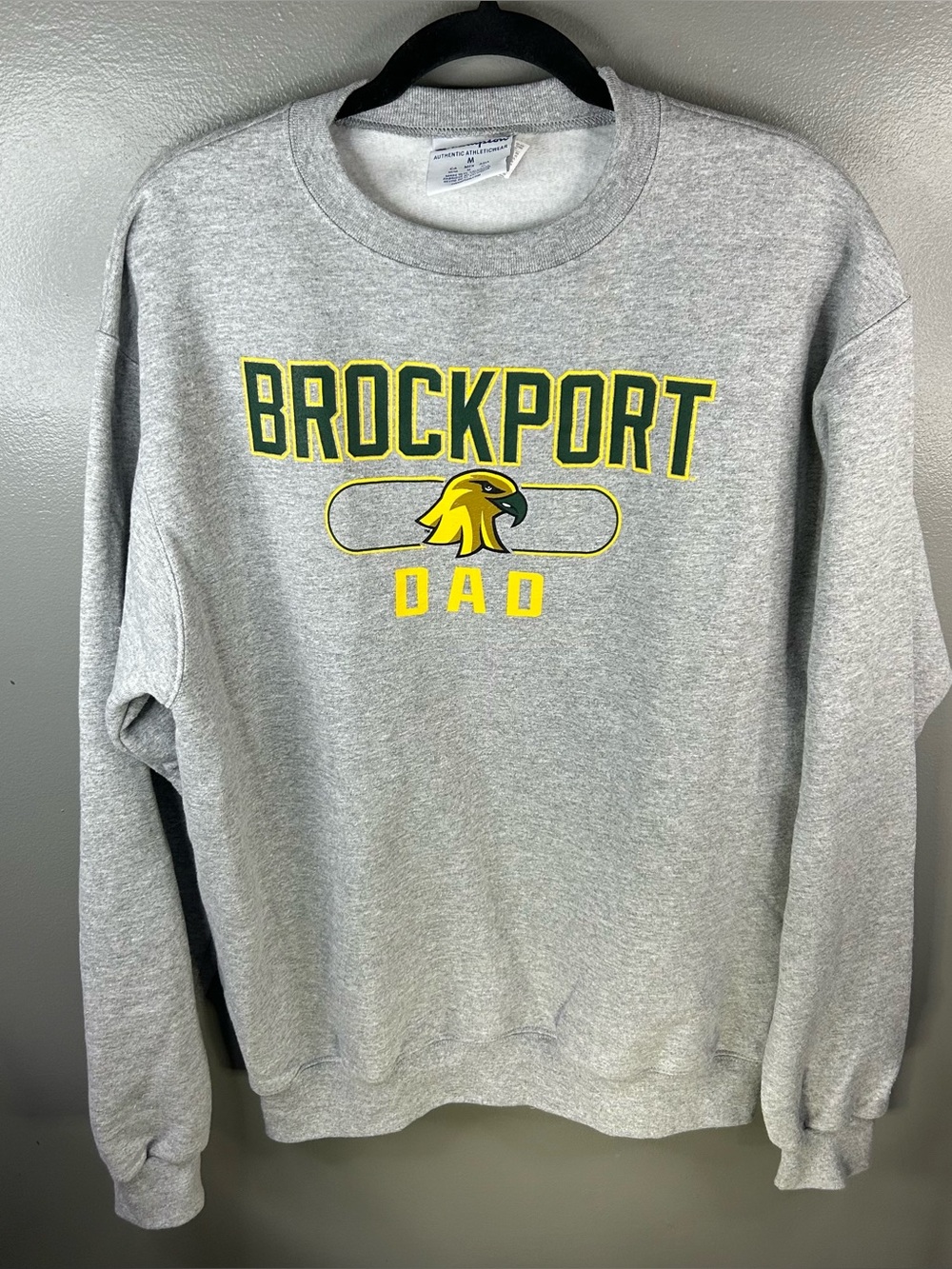 Champion Brockport College Eagles Dad GreyCrewneck Sweatshirt Size Medium